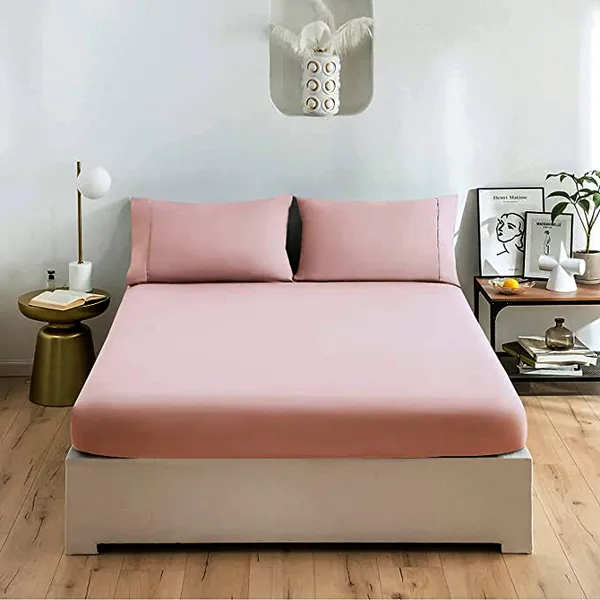 Onion_Microfiber_Solid_Fitted_With_1_Double_Bedsheet_|_(72*78)_&_2_Pillow_Covers_(18*28)