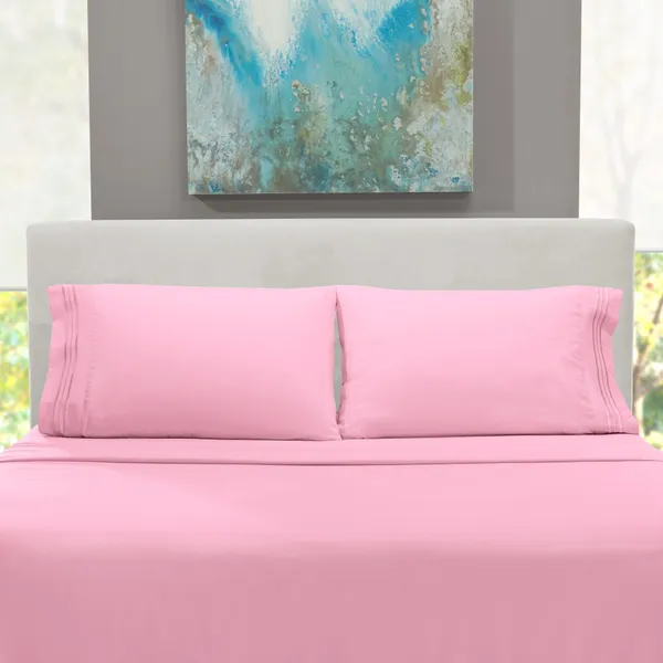 Pink_Microfiber_Solid_Fitted_With_1_Double_Bedsheet_|_(72*78)_&_2_Pillow_Covers_(18*28)