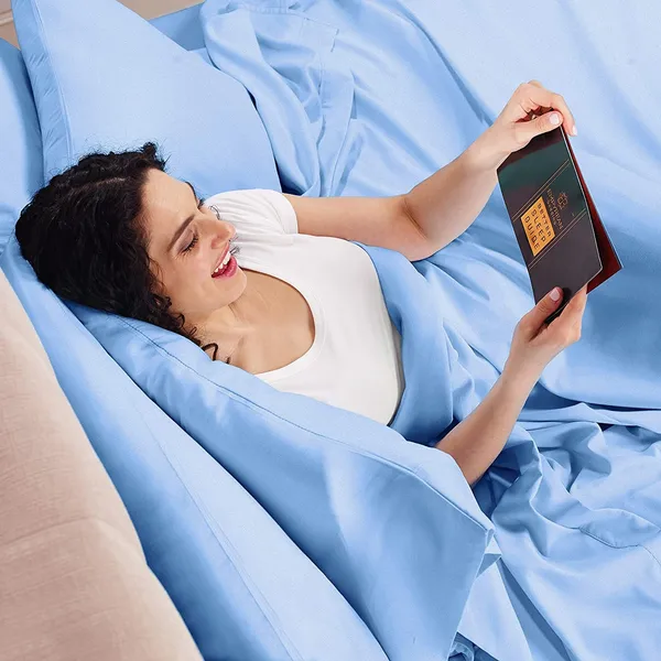 Light_Blue_Solid_Microfiber_With_1_Double_Bedsheet_|_(90*95)_&_2_Pillow_Covers_(18*28)