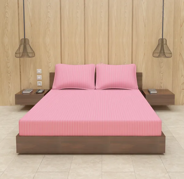 Pink_Stp_Fitted_Microfiber_With_1_Double_Bedsheet_|_(72*78)_&_2_Pillow_Covers_(18*28)