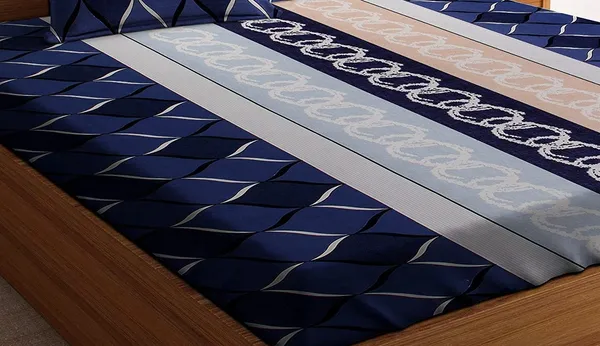 Blue_Ring_Microfiber_With_1_Double_Bedsheet_|_(90*95)_&_2_Pillow_Covers_(18*28)