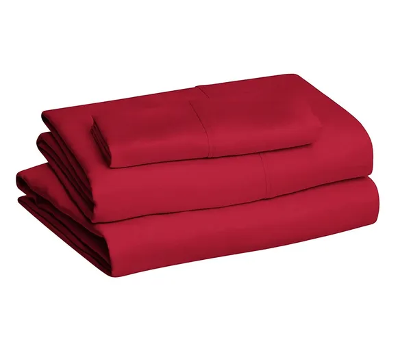Red_Solid_Microfiber_With_1_Double_Bedsheet_|_(90*95)_&_2_Pillow_Covers_(18*28)