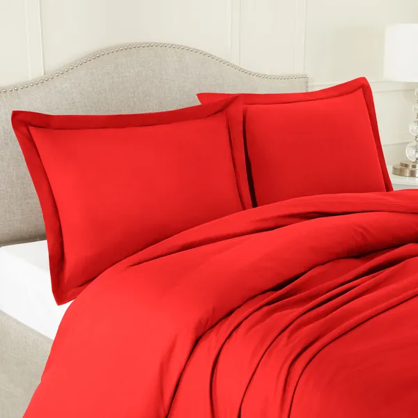 Red_Solid_Microfiber_With_1_Double_Bedsheet_|_(90*95)_&_2_Pillow_Covers_(18*28)