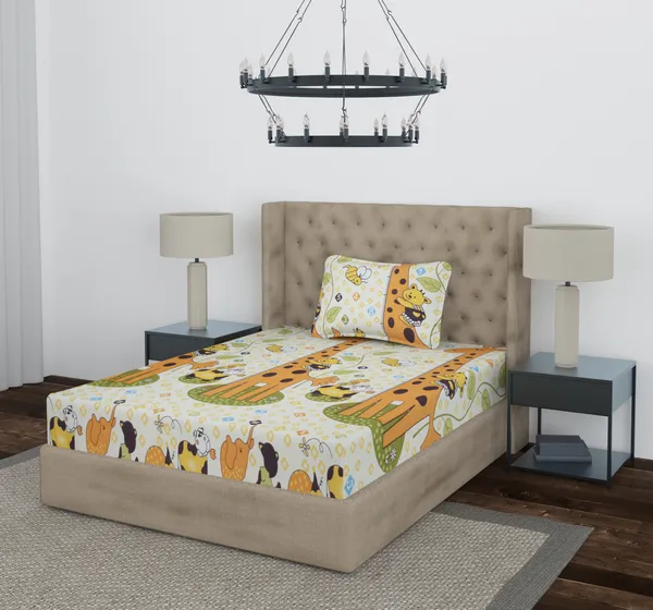 Jungle_Book_Single_Fitted_Microfiber_With_1_Single_Bedsheet_|_(36*78)_&_1_Pillow_Cover_(18*28)