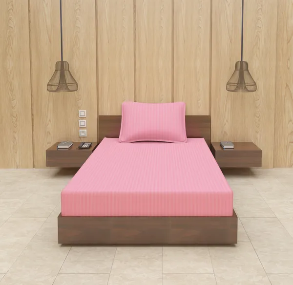 Pink_Stp_Single_Fitted_Microfiber_With_1_Single_Bedsheet_|_(36*78)_&_1_Pillow_Cover_(18*28)