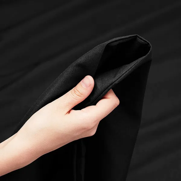 Black_Single_Solid_Microfiber_With_1_Single_Bedsheet_|_(60*90)_&_1_Pillow_Cover_(18*28)