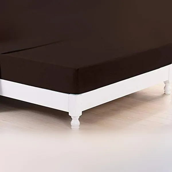 Dark_Brown_Solid_Fitted_Single_Microfiber_With_1_Single_Bedsheet_|_(36*78)_&_1_Pillow_Cover_(18*28)