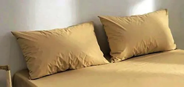 Beige_Solid_Microfiber_With_1_Double_Bedsheet_|_(90*95)_&_2_Pillow_Covers_(18*28)