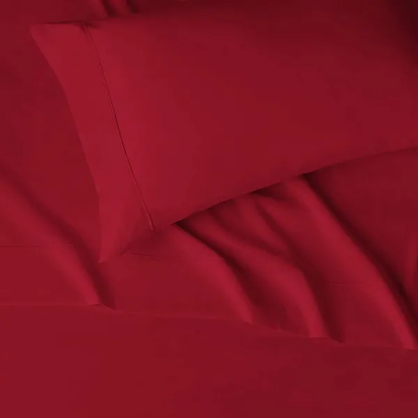 Red_Microfiber_Solid_Fitted_With_1_Double_Bedsheet_|_(72*78)_&_2_Pillow_Covers_(18*28)