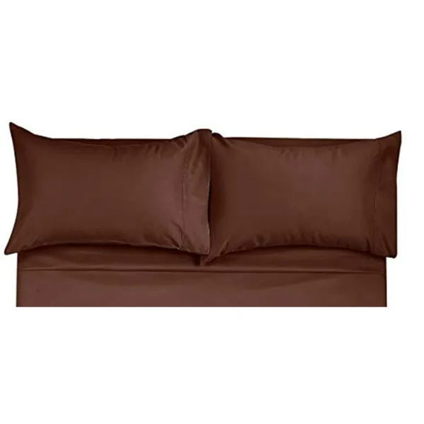 Brown_Solid_Microfiber_With_1_Double_Bedsheet_|_(90*95)_&_2_Pillow_Covers_(18*28)