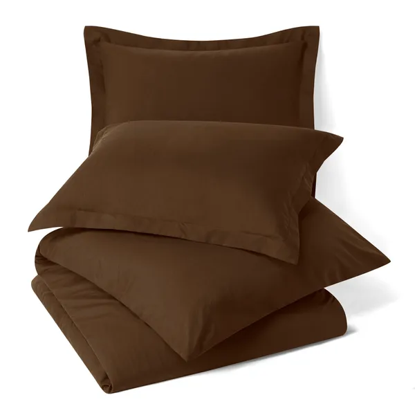Brown_Solid_Microfiber_With_1_Double_Bedsheet_|_(90*95)_&_2_Pillow_Covers_(18*28)