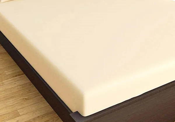 Ivory_Single_Solid_Fitted_Microfiber_With_1_Single_Bedsheet_|_(36*78)_&_1_Pillow_Cover_(18*28)