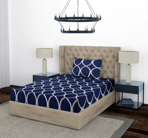 Blue_Gola_Single_Fitted_Microfiber_With_1_Single_Bedsheet_|_(36*78)_&_1_Pillow_Cover_(18*28)