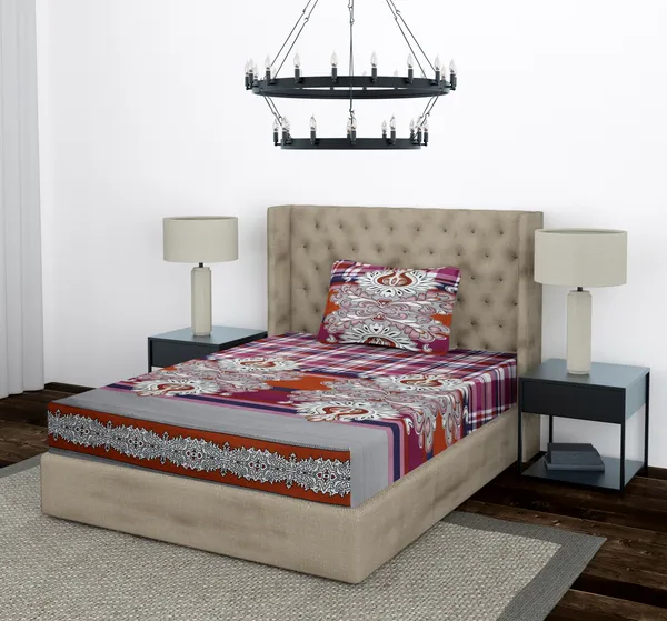 Grey_DmSingle_Fitted_Microfiber_With_1_Single_Bedsheet_|_(36*78)_&_1_Pillow_Cover_(18*28)