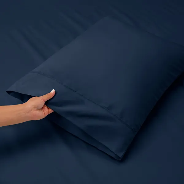 Navy_Single_Solid_Microfiber_With_1_Single_Bedsheet_|_(60*90)_&_1_Pillow_Cover_(18*28)
