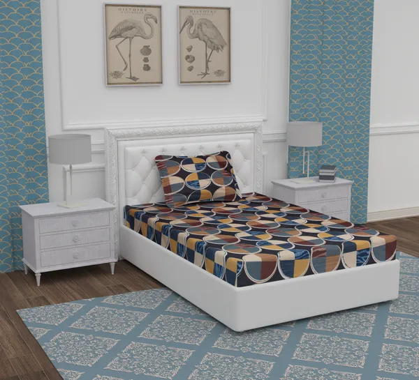 Mix_Orange_Gola_Single_Microfiber_With_1_Single_Bedsheet_|_(60*90)_&_1_Pillow_Cover_(18*28)