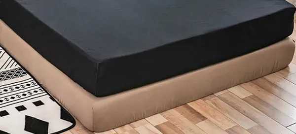 Black_Single_Solid_Fitted_Microfiber_With_1_Single_Bedsheet_|_(36*78)_&_1_Pillow_Cover_(18*28)