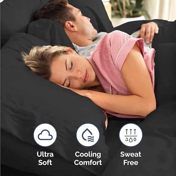 Black_Single_Solid_Fitted_Microfiber_With_1_Single_Bedsheet_|_(36*78)_&_1_Pillow_Cover_(18*28)