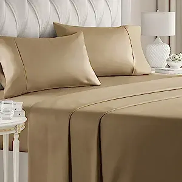 Beige_Microfiber_Solid_Fitted_With_1_Double_Bedsheet_|_(72*78)_&_2_Pillow_Covers_(18*28)