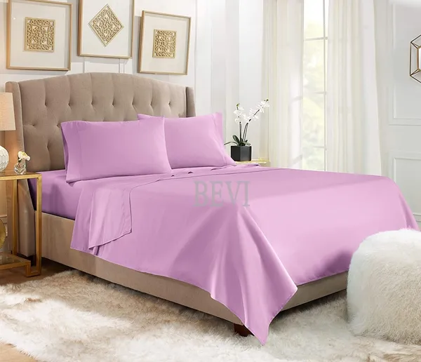 Pink_Solid_Microfiber_With_1_Double_Bedsheet_|_(90*95)_&_2_Pillow_Covers_(18*28)