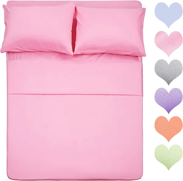 Pink_Solid_Microfiber_With_1_Double_Bedsheet_|_(90*95)_&_2_Pillow_Covers_(18*28)