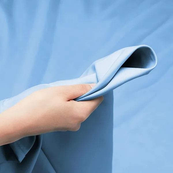 Light_Blue_Microfiber_Solid_Fitted_With_1_Double_Bedsheet_|_(72*78)_&_2_Pillow_Covers_(18*28)