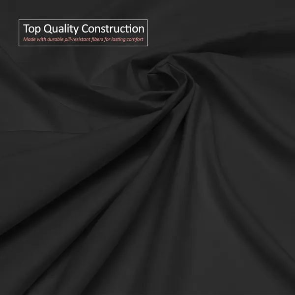 Black_Solid_Microfiber_With_1_Double_Bedsheet_|_(90*95)_&_2_Pillow_Covers_(18*28)