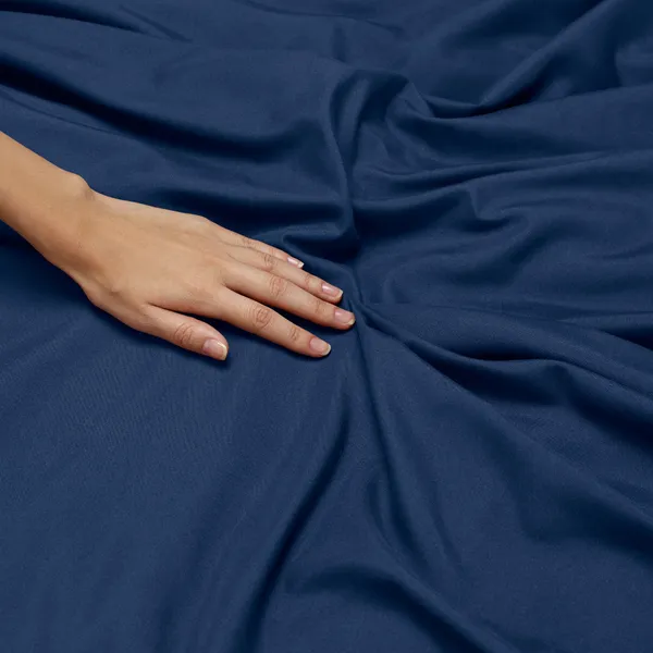 Navy_Microfiber_Solid_Fitted_With_1_Double_Bedsheet_|_(72*78)_&_2_Pillow_Covers_(18*28)