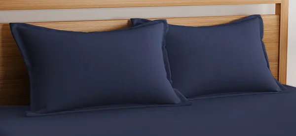 Navy_Microfiber_Solid_Fitted_With_1_Double_Bedsheet_|_(72*78)_&_2_Pillow_Covers_(18*28)