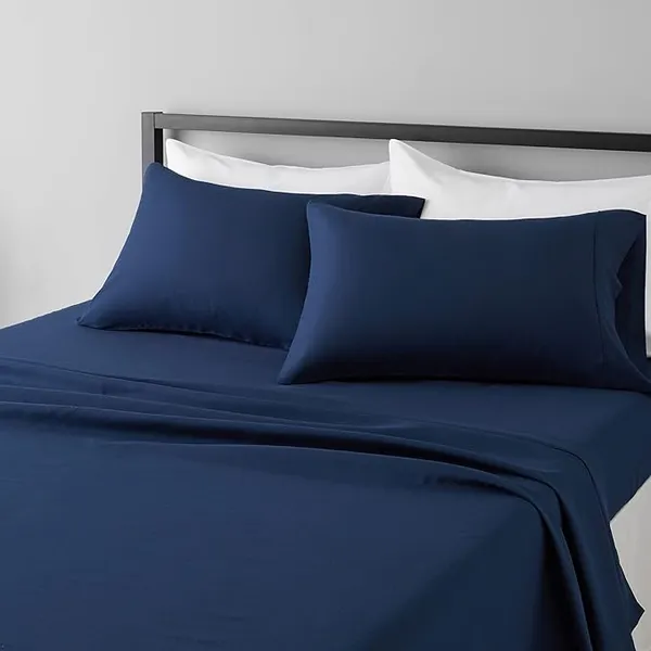 Navy_Microfiber_Solid_Fitted_With_1_Double_Bedsheet_|_(72*78)_&_2_Pillow_Covers_(18*28)
