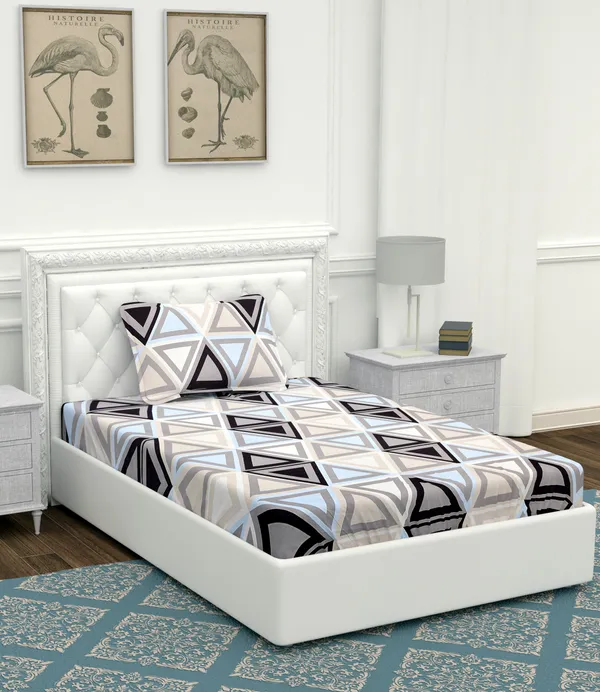 Crystal_Cream_Triangle_Single_Microfiber_With_1_Single_Bedsheet_|_(60*90)_&_1_Pillow_Cover_(18*28)