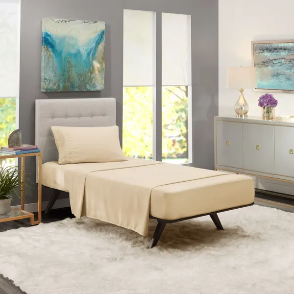 Ivory_Single_Solid_Microfiber_With_1_Single_Bedsheet_|_(60*90)_&_1_Pillow_Cover_(18*28)