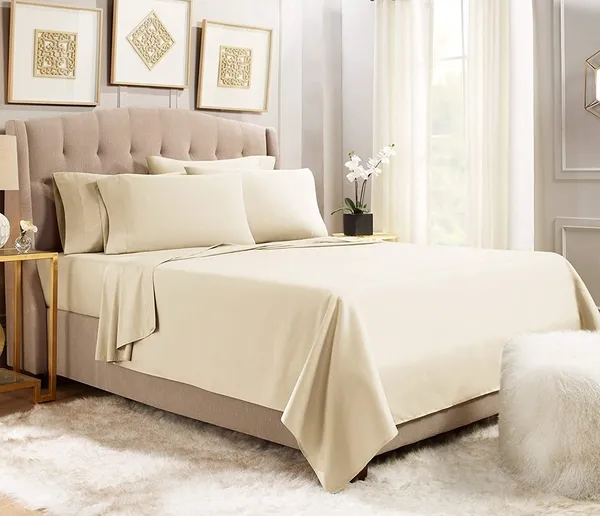 Ivory_Solid_Microfiber_With_1_Double_Bedsheet_|_(90*95)_&_2_Pillow_Covers_(18*28)