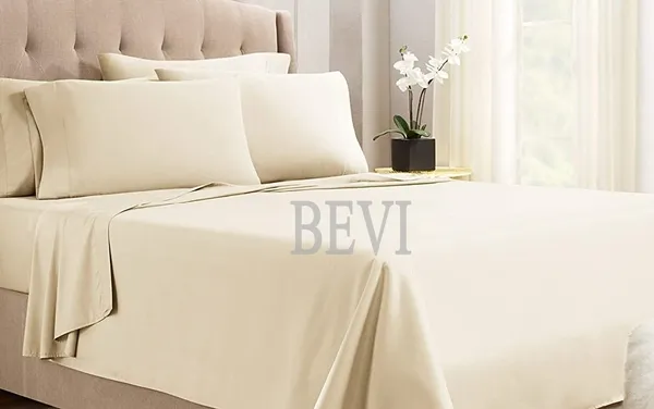 Ivory_Solid_Microfiber_With_1_Double_Bedsheet_|_(90*95)_&_2_Pillow_Covers_(18*28)