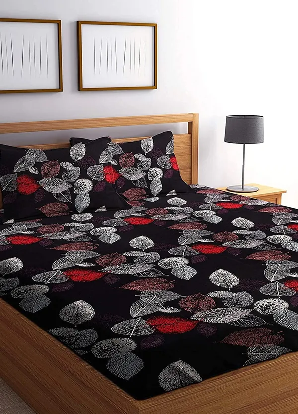 Black_Mix_Patta_Microfiber_With_1_Double_Bedsheet_|_(90*95)_&_2_Pillow_Covers_(18*28)