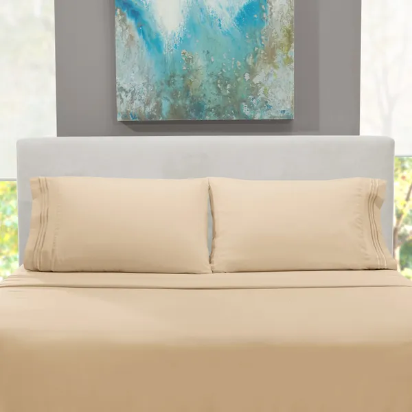 Ivory_Microfiber_Solid_Fitted_With_1_Double_Bedsheet_|_(72*78)_&_2_Pillow_Covers_(18*28)
