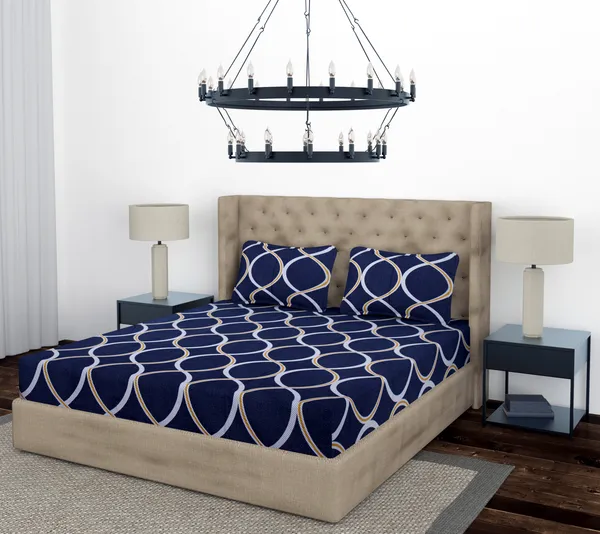 Blue_Gola_Fitted_Microfiber_With_1_Double_Bedsheet_|_(72*78)_&_2_Pillow_Covers_(18*28)