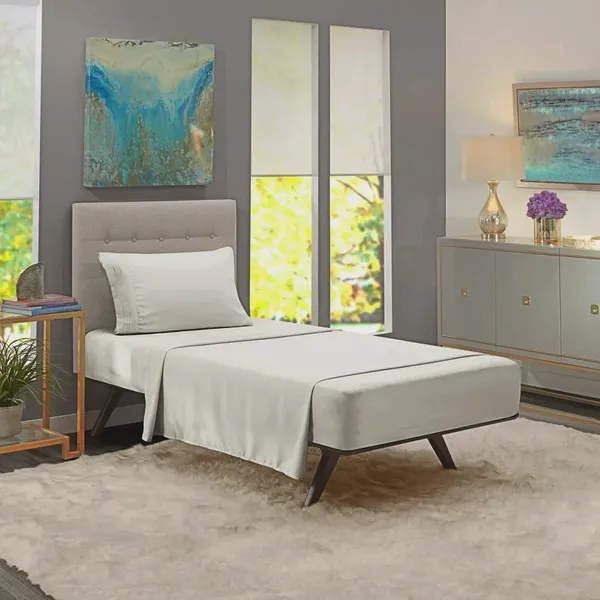 Grey_Single_Solid_Fitted_Microfiber_With_1_Single_Bedsheet_|_(36*78)_&_1_Pillow_Cover_(18*28)