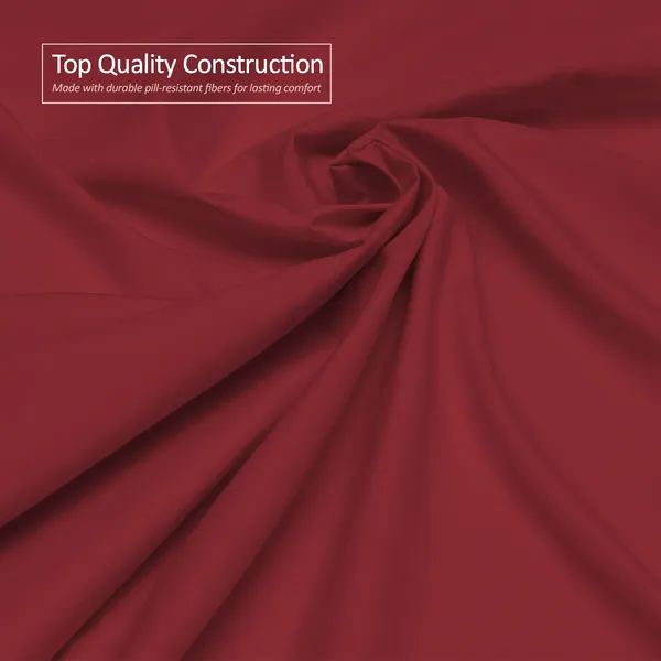 Red_Single_Solid_Microfiber_With_1_Single_Bedsheet_|_(60*90)_&_1_Pillow_Cover_(18*28)