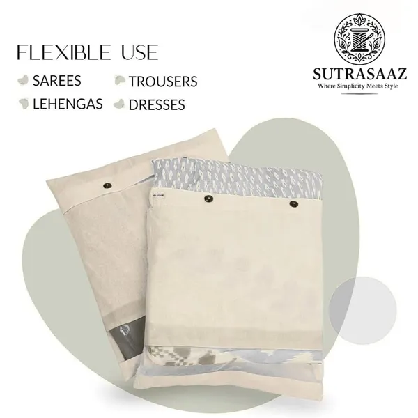 Set_Of-36_Beige_Cotton_Saree_Storage_Covers_With_Mesh_Window_And_Zipper,_16_X_14_Inches