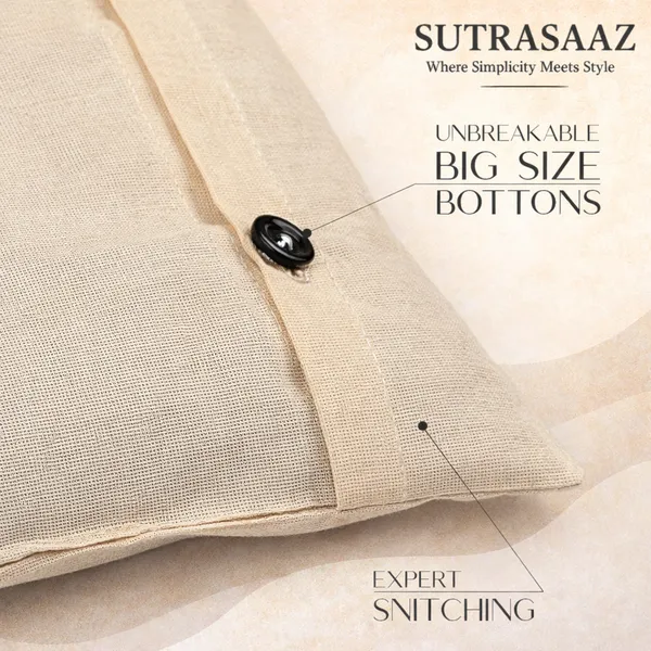 Set_Of-16_Beige_Cotton_Saree_Storage_Covers_With_Mesh_Window_And_Zipper,_16_X_14_Inches