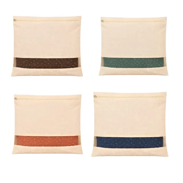 Set_Of-4_Beige_Cotton_Saree_Storage_Covers,_With_Mesh_Window_And_Zipper_16_X_14_Inches