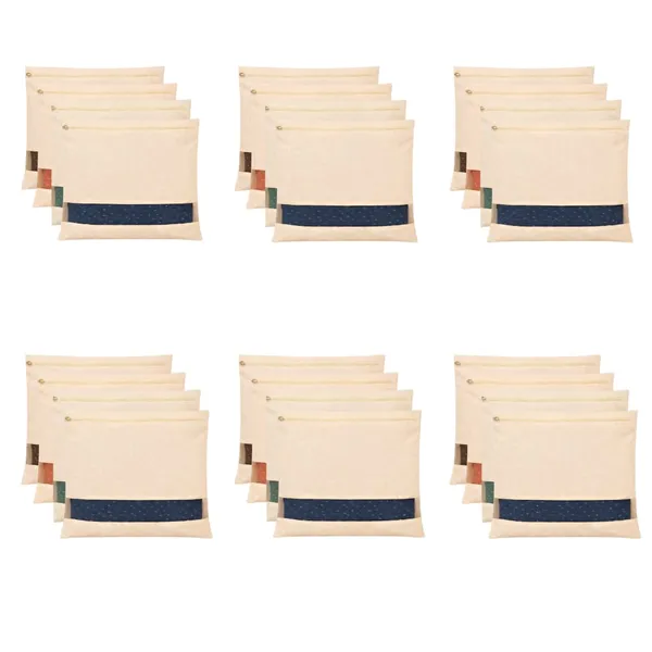 Set_of_24_Cotton_Saree_Bags/Covers_for_Storage_Big_size_single_(16_x_14_Inches)_with_Zip_Closure_for_Clothes_Bags_and_Wardrobe_Organizer_with_Transparent_mesh_window_Set_of_-_(24)