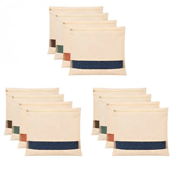 Set_of_12_Cotton_Saree_Bags/Covers_for_Storage_Set_of_-_12_Big_size_single_(16_x_14_Inches)_with_Zip_Closure_for_Clothes_Bags_and_Wardrobe_Organizer_with_Transparent_mesh_window