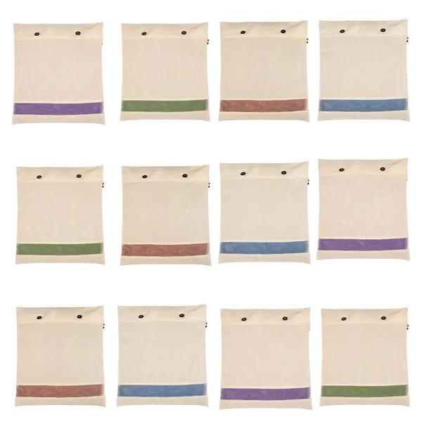 Set_Of-12_Beige_Cotton_Saree_Storage_Covers_with_Mesh_Window_And_Buttons,_16_X_14_Inches