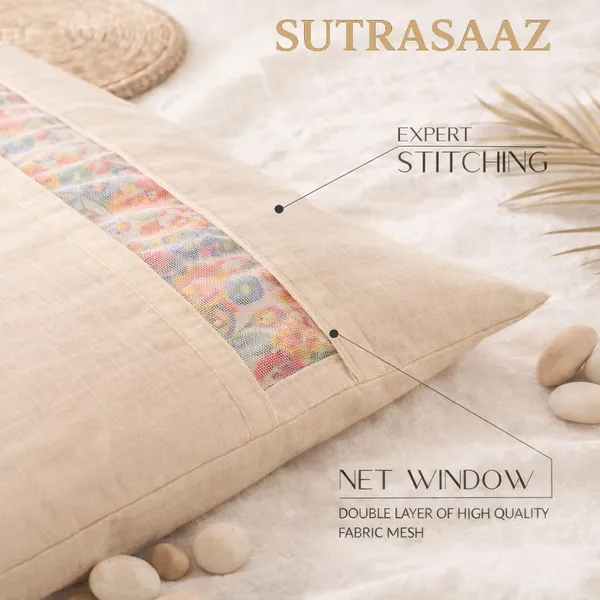 Set_Of-48_Beige_Cotton_Saree_Storage_Covers,_With_Mesh_Window_And_Zipper_16_X_14_Inches