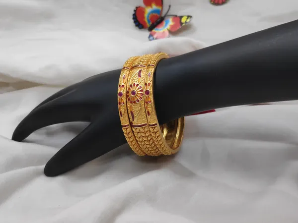 1_Gram_Gold-Plated_Brass_Bangles_Set_Of_6