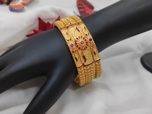 1_Gram_Gold-Plated_Brass_Bangles_Set_Of_6