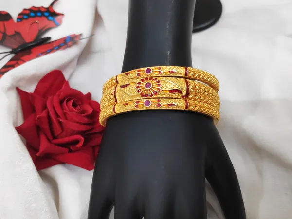 1_Gram_Gold-Plated_Brass_Bangles_Set_Of_6