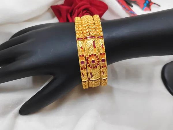 1_Gram_Gold-Plated_Brass_Bangles_Set_Of_6